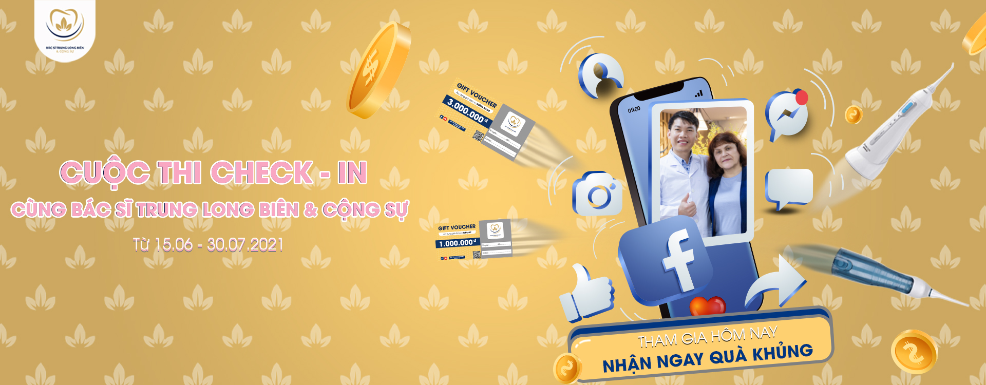 THAM GIA CUỘC THI CHECK IN CÙNG BÁC SĨ TRUNG LONG BIÊN – NHẬN NGAY GIẢI THƯỞNG LÊN ĐẾN 10 TRIỆU ĐỒNG