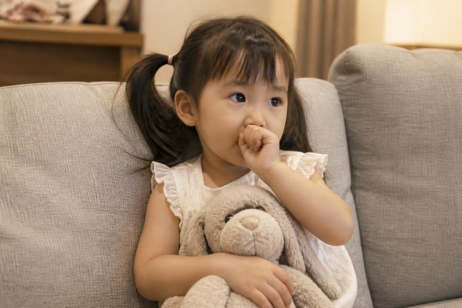 Bé gái mút tay khi ngồi trên ghế, thói quen có thể ảnh hưởng răng và hàm - Nha khoa Bác sĩ Trung Long Biên